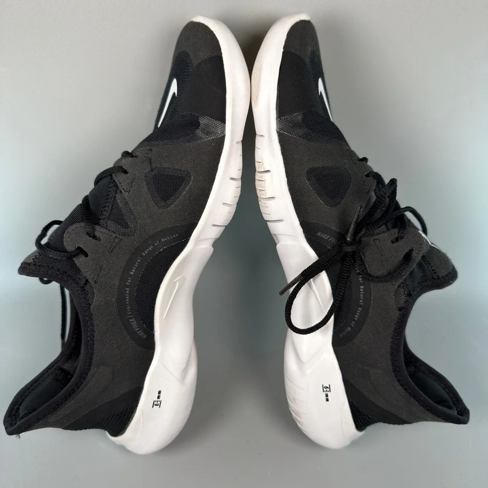 Nike Free RN 5.0 Womens Size 9 Running Shoes Volt Black White Lace Train Sneaker - Picture 9 of 16